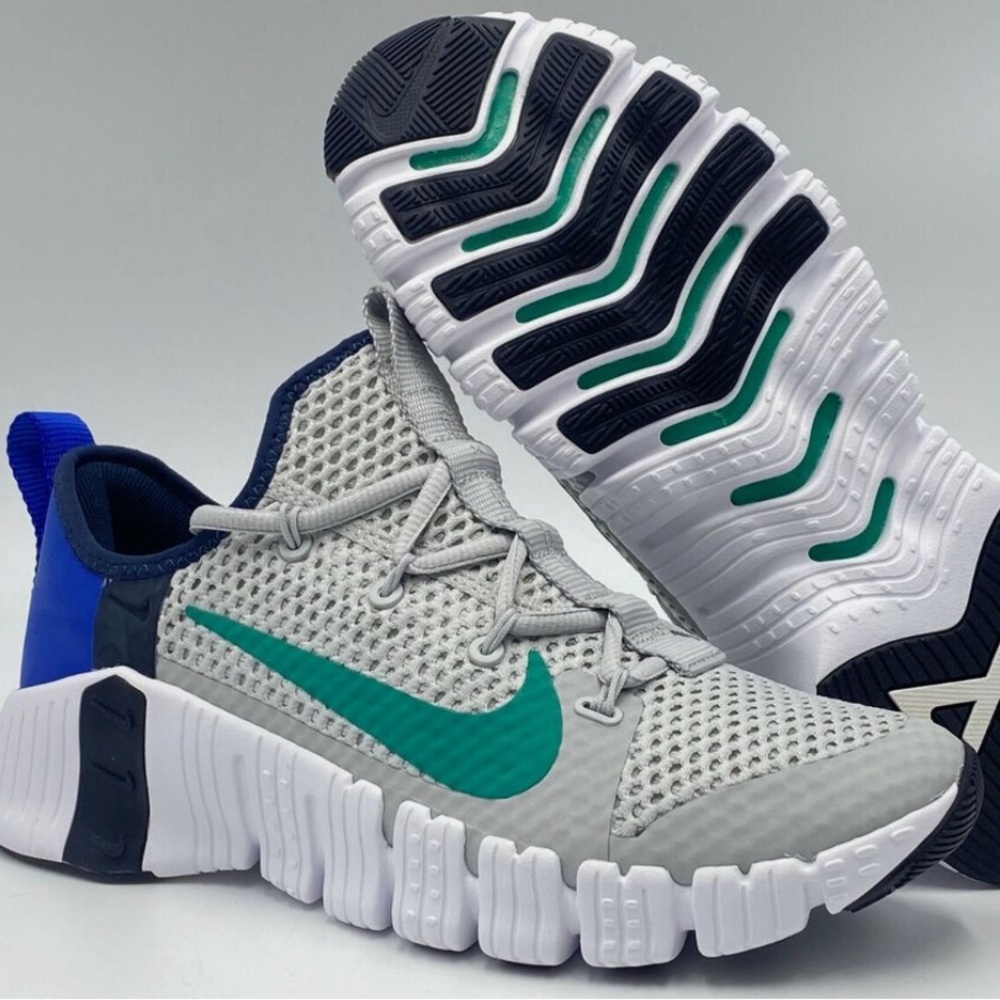 Nike Gray and Green Athletic Shoes